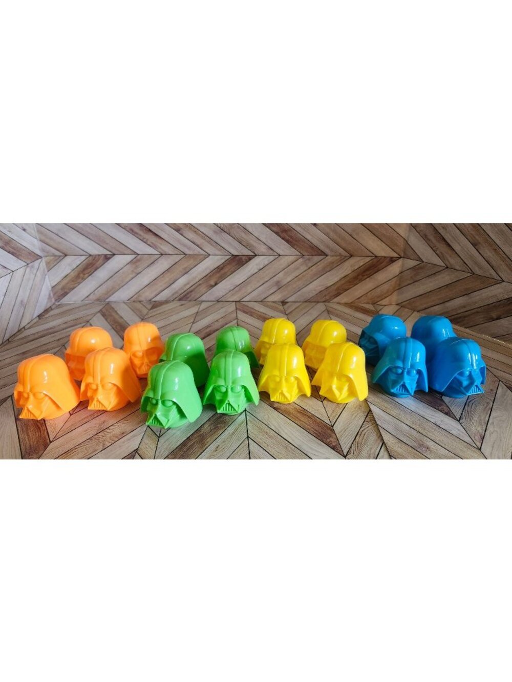 16 Darth Vader Star Wars Orange Green Yellow Blue Fillable Heads Party Favor